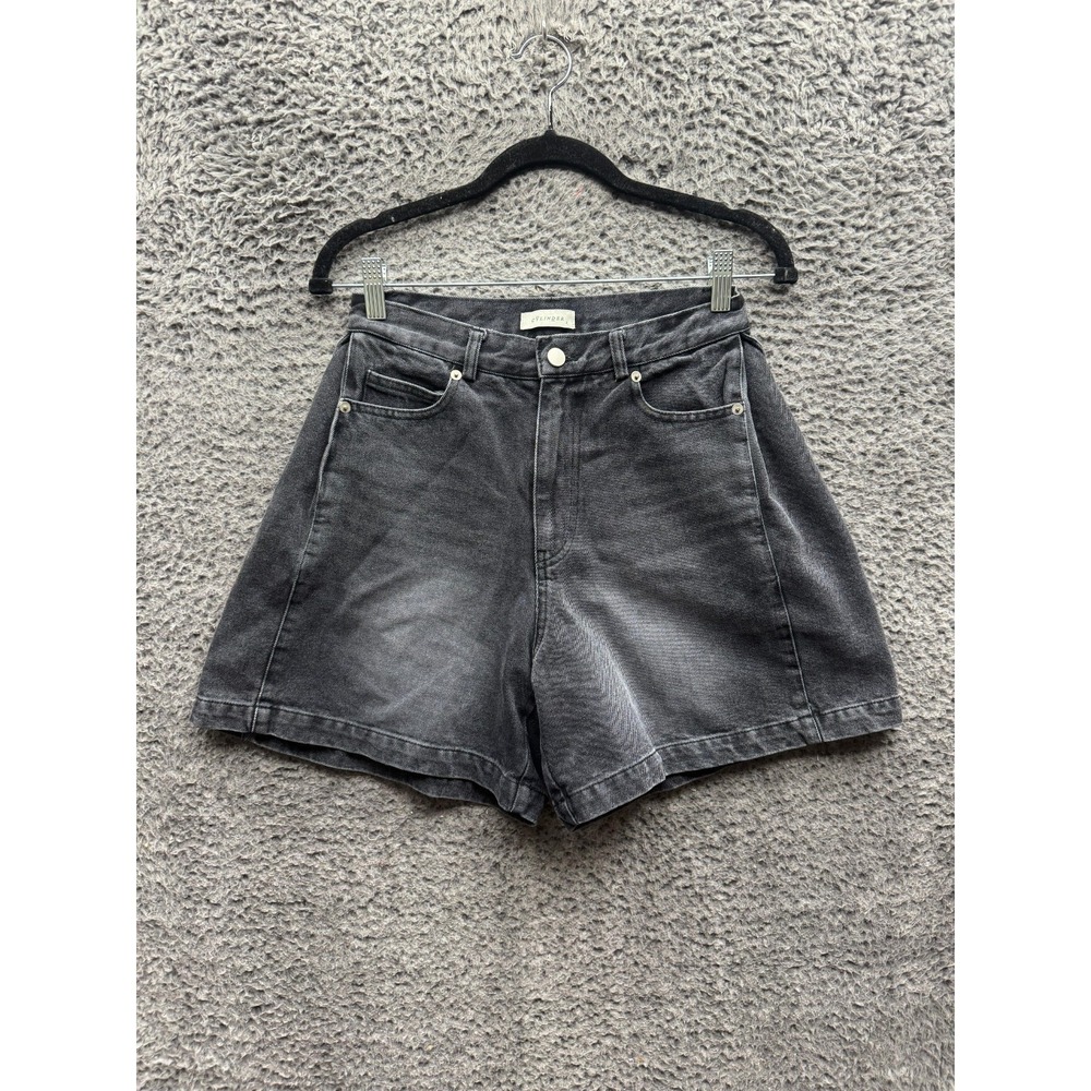Cylinder High-Rise Denim Bermuda Shorts Medium Wash Gray Womens Size 1 / XS